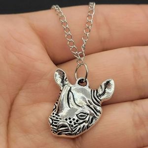 Rhino necklace rhinoceros necklace pendant